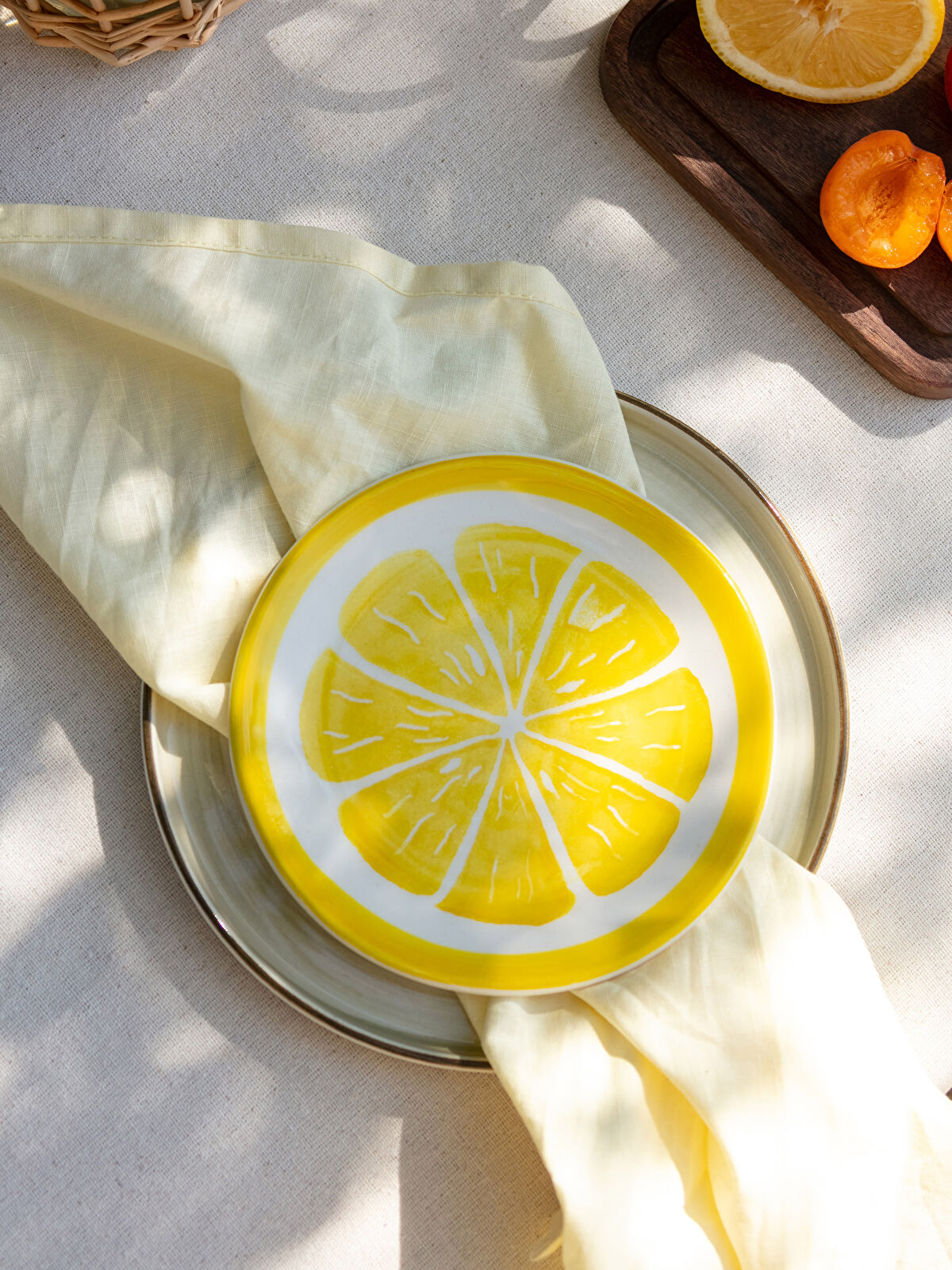 LCW HOME Limon Baskılı Seramik Pasta Tabağı 15 cm -S2LC54Z8-F9C | LCW