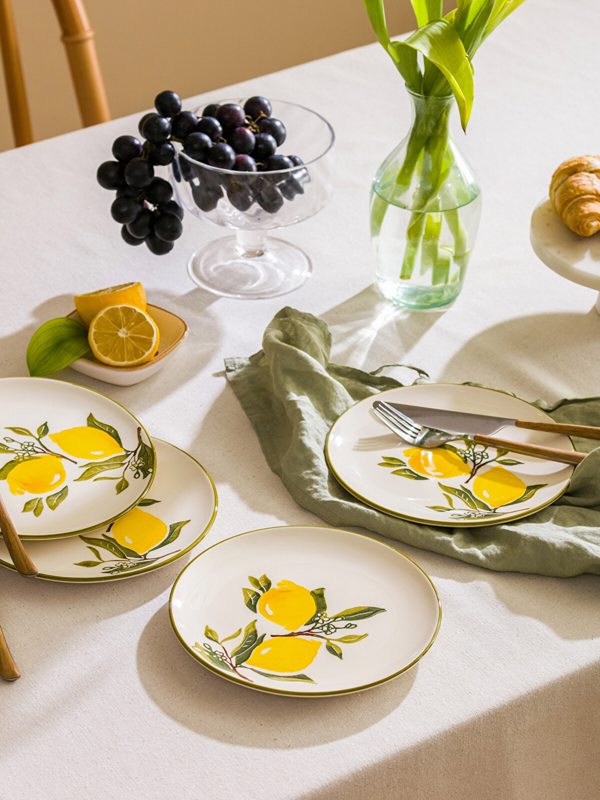 LCW HOME Baskılı Seramik Pasta Tabağı Seti 4'lü - S3GY03Z8-F9C