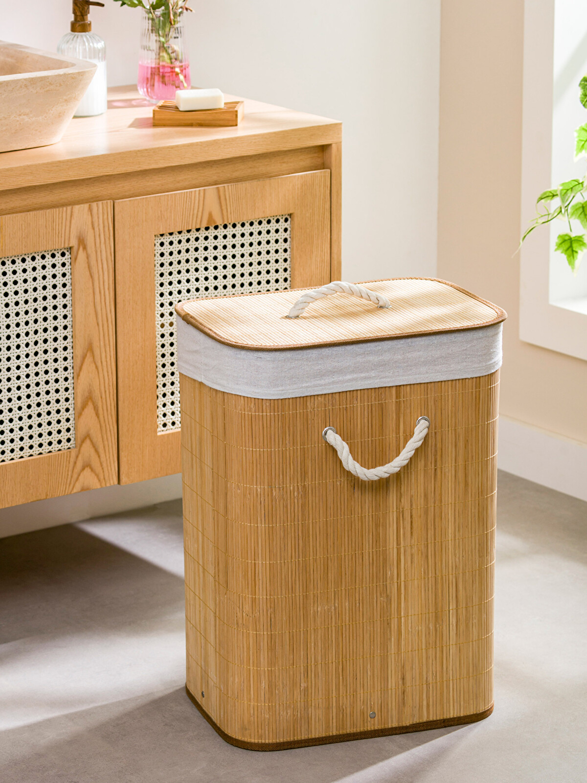 LCW HOME Bamboo Laundry Basket - S47167Z8-T8A - LC Waikiki