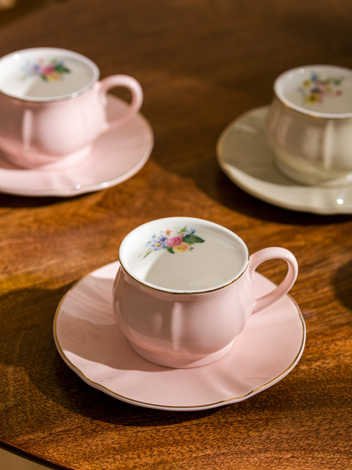 4-Person Porcelain Coffee Cup Set 90 ml -S4BI38Z8-F9C - LC