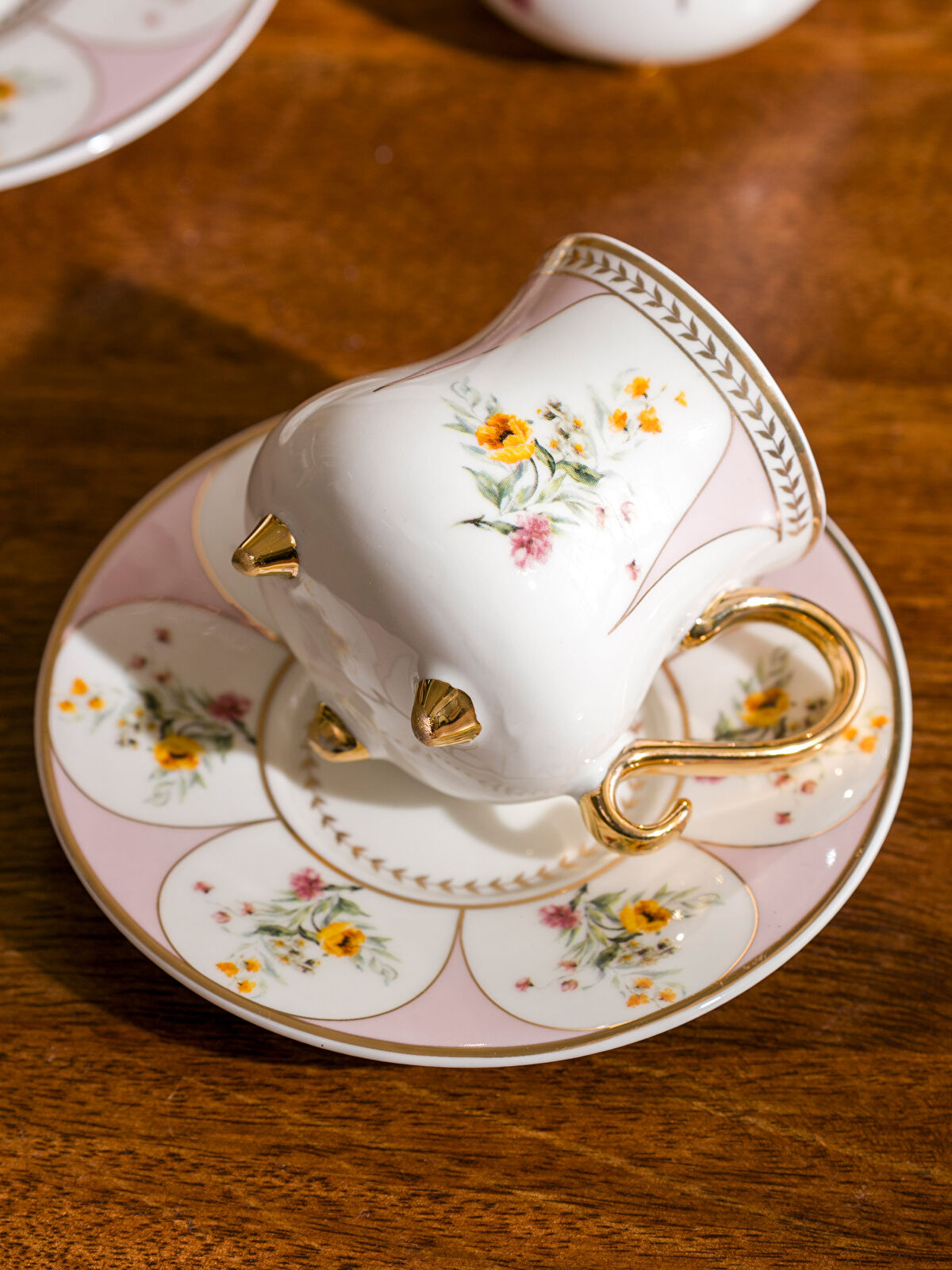 2-Person Printed Porcelain Coffee Cup Set 90 ml -S4BV24Z8