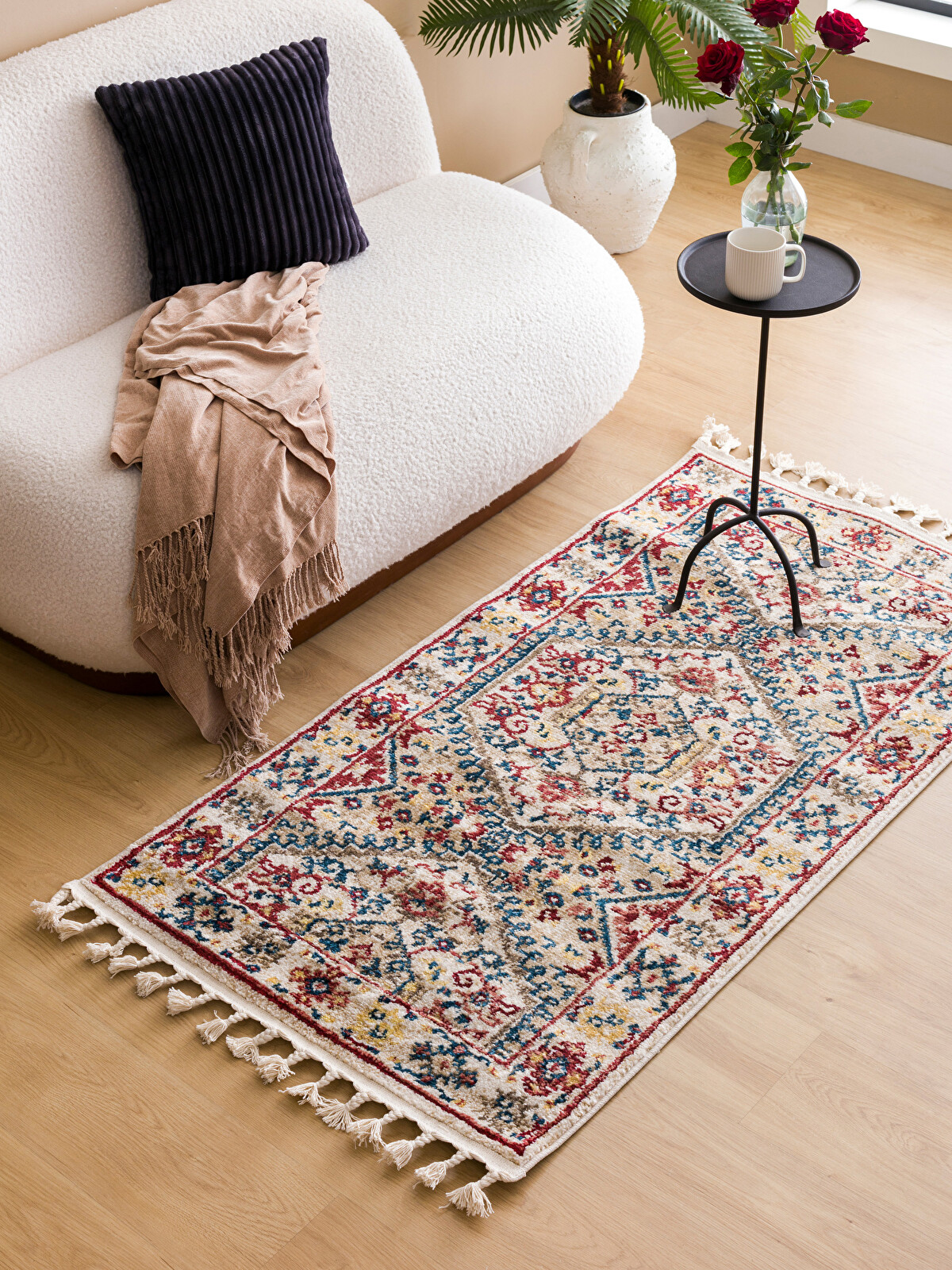 LCW HOME Ethnic Patterned Carpet with Tassel Detail 80x150 cm