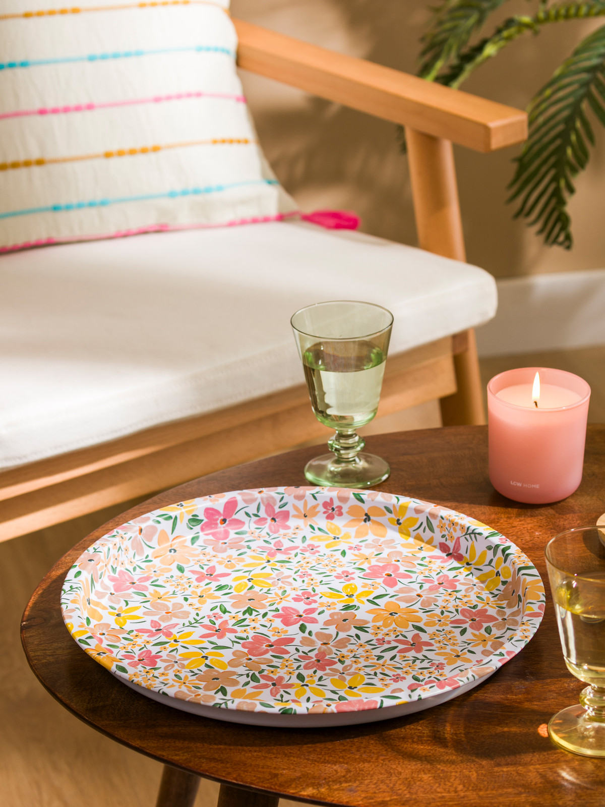 LCW HOME Floral Pattern Tray 34 Cm - S4H251Z8-F9C | LC Waikiki