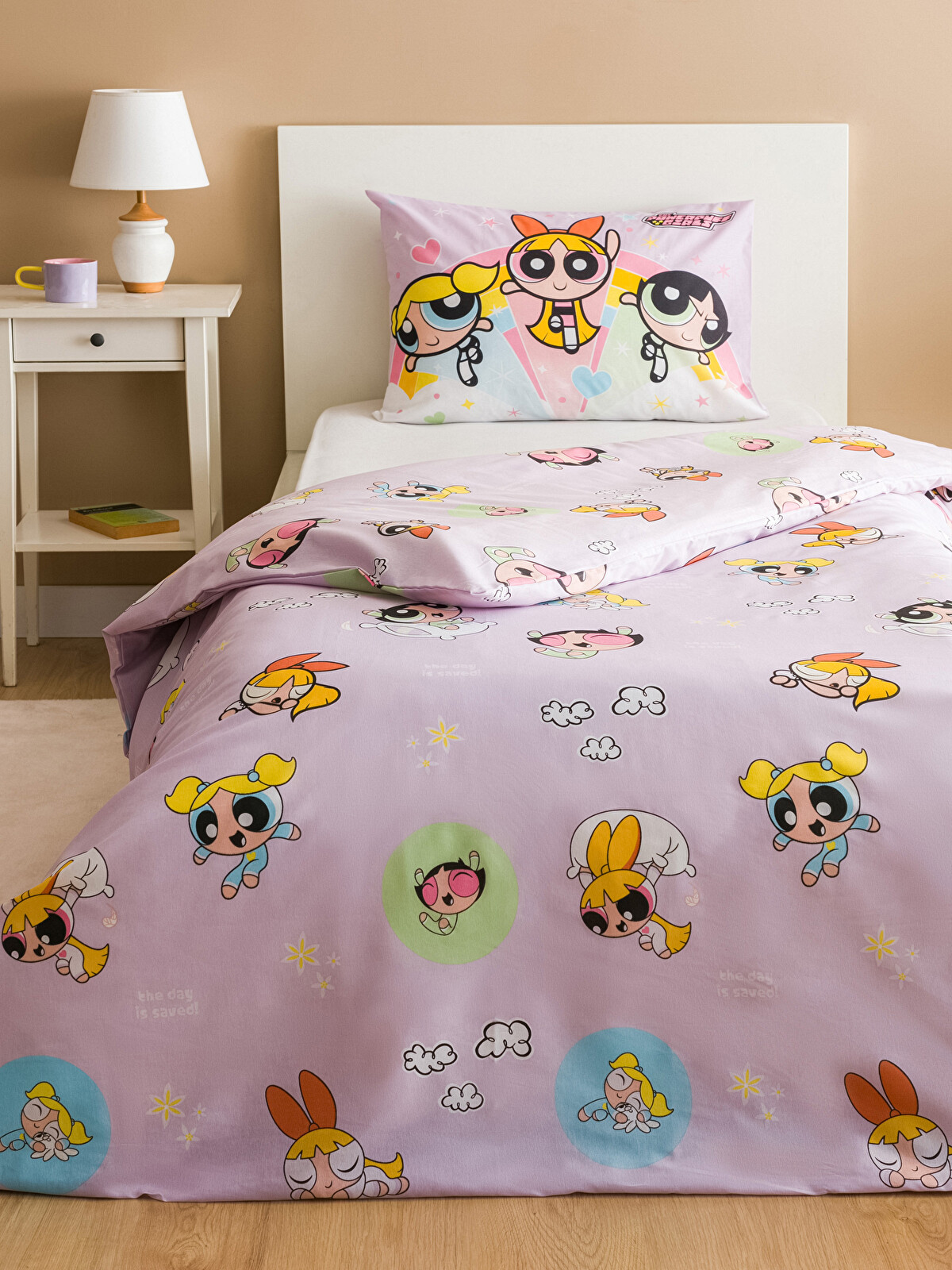 LCW HOME Karışık Powerpuff Girls Baskılı Tek Kişilik Nevresim Seti