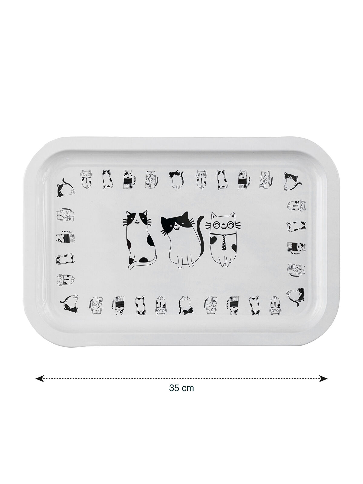 LCW HOME Cat Printed Metal Tray 25x35 cm -S4JY49Z8-LQJ - LC