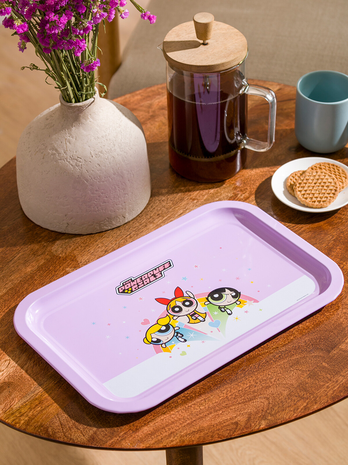 LCW HOME Powerpuff Girls Baskılı Metal Tepsi 35 cm - S4L540Z8-YG3