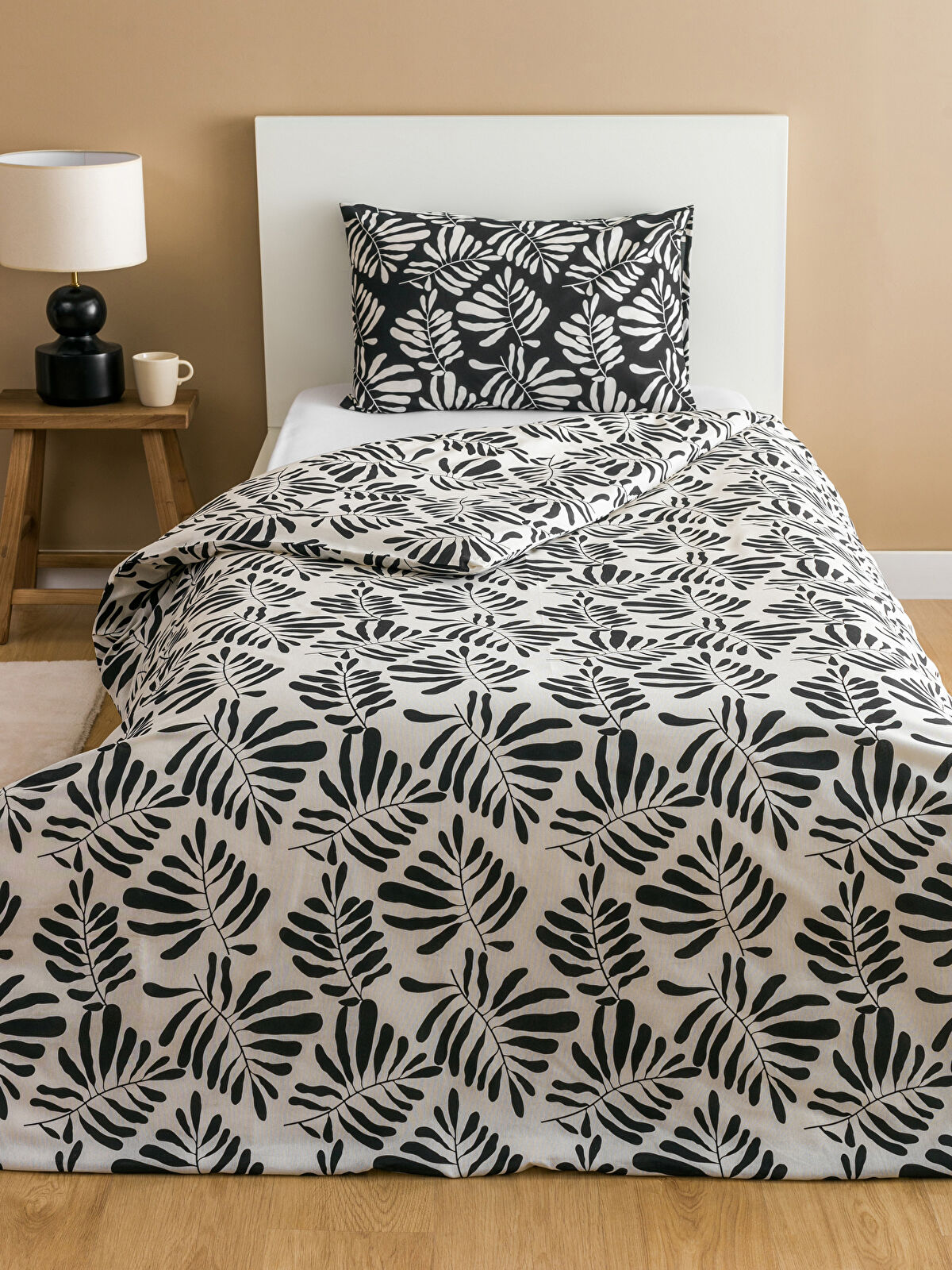 LCW HOME Yaprak Desenli Tek Kişilik Nevresim Seti