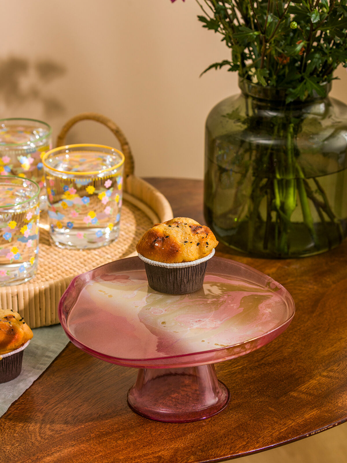 Présentoir à Gâteau En Verre 35 Cm - Support élégant Pour Desserts, Fruits - Pour Mariages Et Fêtes