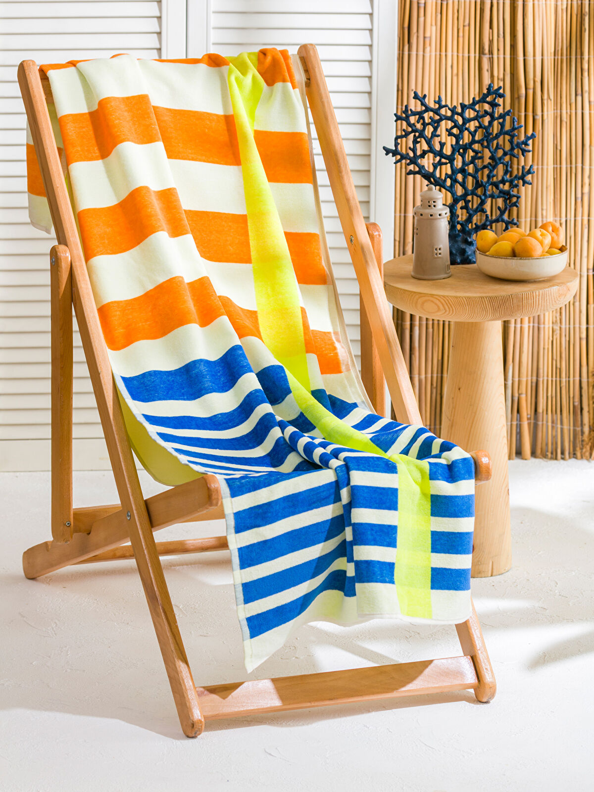 LCW ACCESSORIES Çizgi Desenli Erkek Plaj Havlusu 70x150 cm