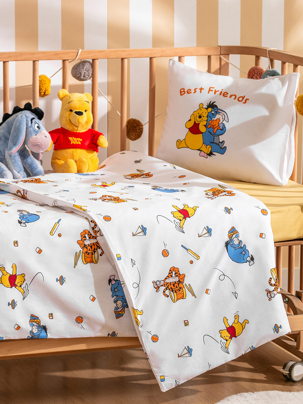 LCW HOME Winnie The Pooh Printed Baby Duvet Cover Set - S5HV87Z1
