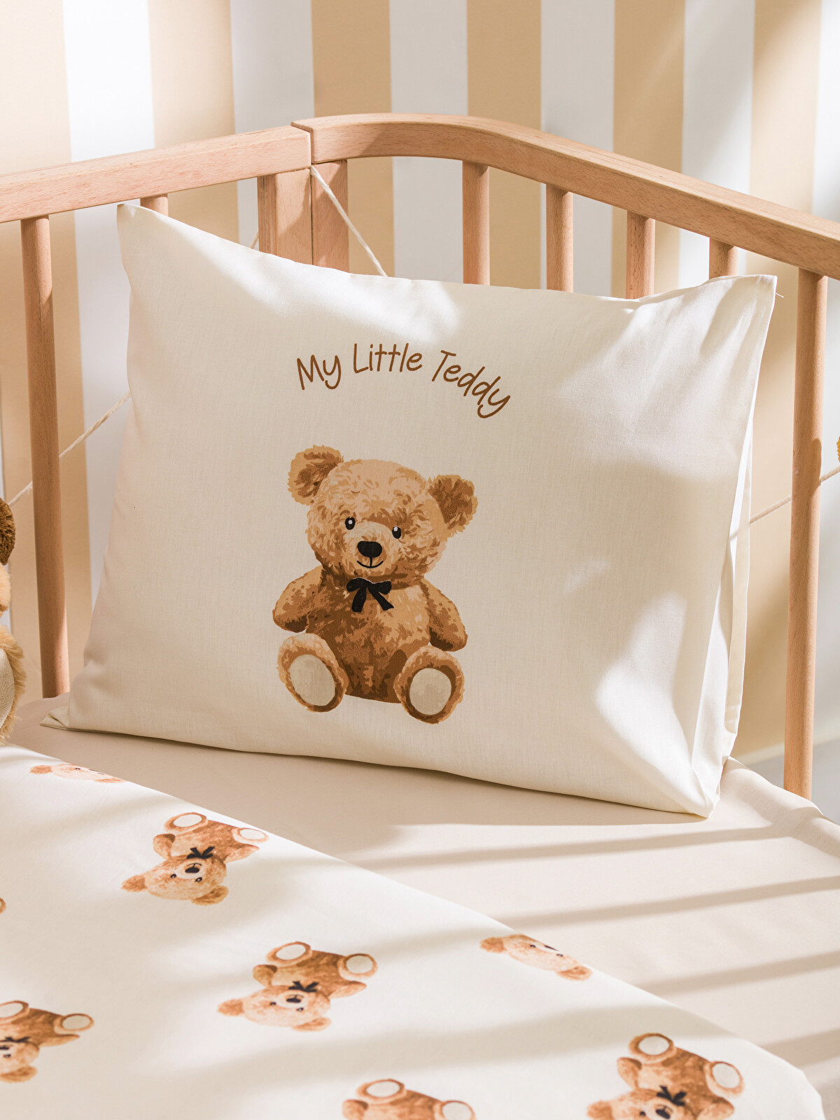LCW HOME Teddy Bear Printed Baby Duvet Cover Set - S5J088Z1-L7Y