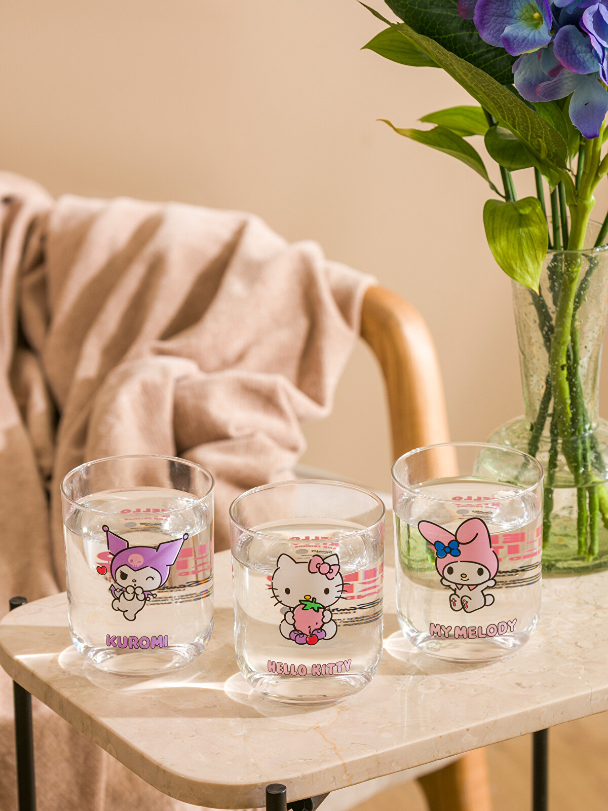 LCW HOME Hello Kitty Printed Glass Water Glass 3-pack 350 Ml