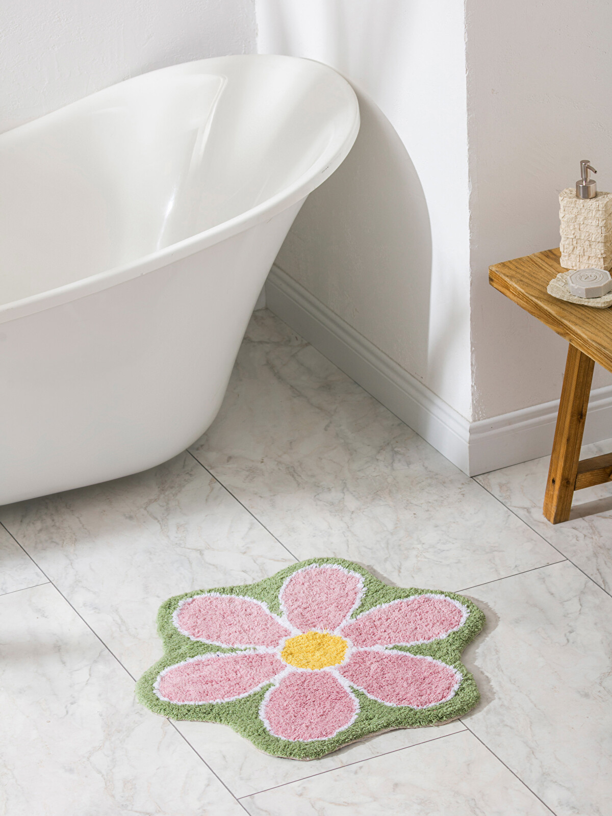 LCW HOME Covoraș de baie cu model floral 60x60 cm - S65267Z8-F9C