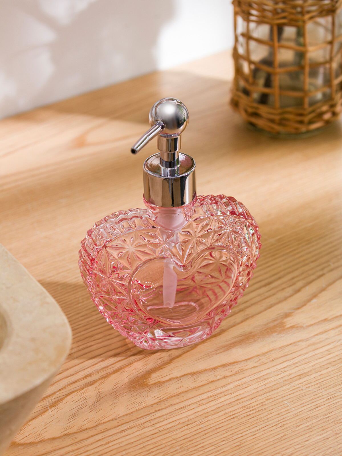 LCW HOME Heart-Shaped Glass Soap Dispenser - S6CA66Z8-M0T | LC Waikiki