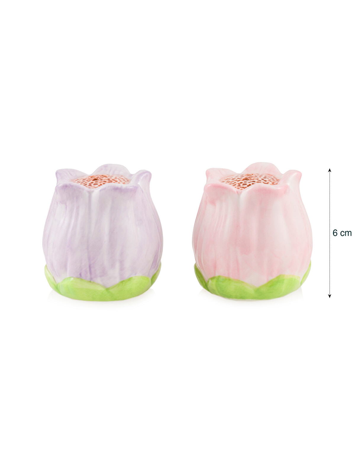 LCW HOME Tulip Patterned Ceramic Salt and Pepper Shaker - S6CP02Z8
