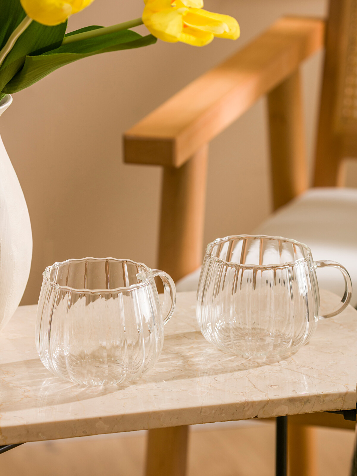 LCW HOME Cană din sticlă cu pereți dubli, 420 ml - S6DF20Z8-Q57