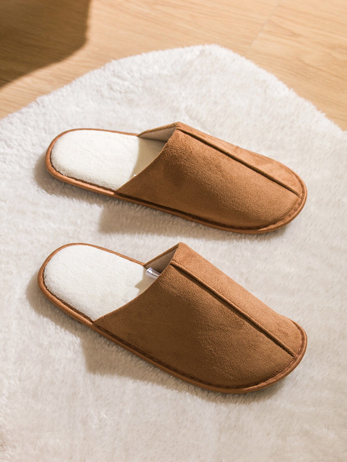 LCW STEPS Men's Faux Suede Home Slippers - S6FO57Z8-CXS - LC Waikiki