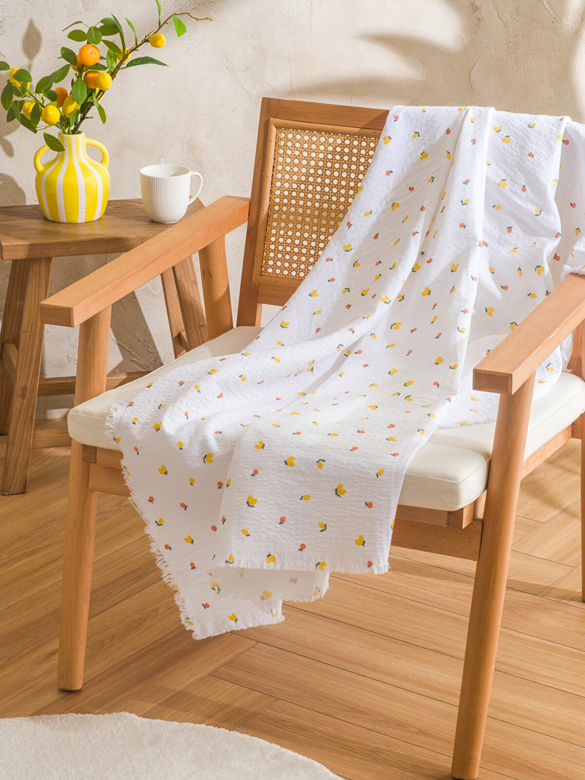 TVM❣️ LCW HOME Lemon Patterned Tv Blanket 130x170 Cm - S6J365Z8-F9C | LC
