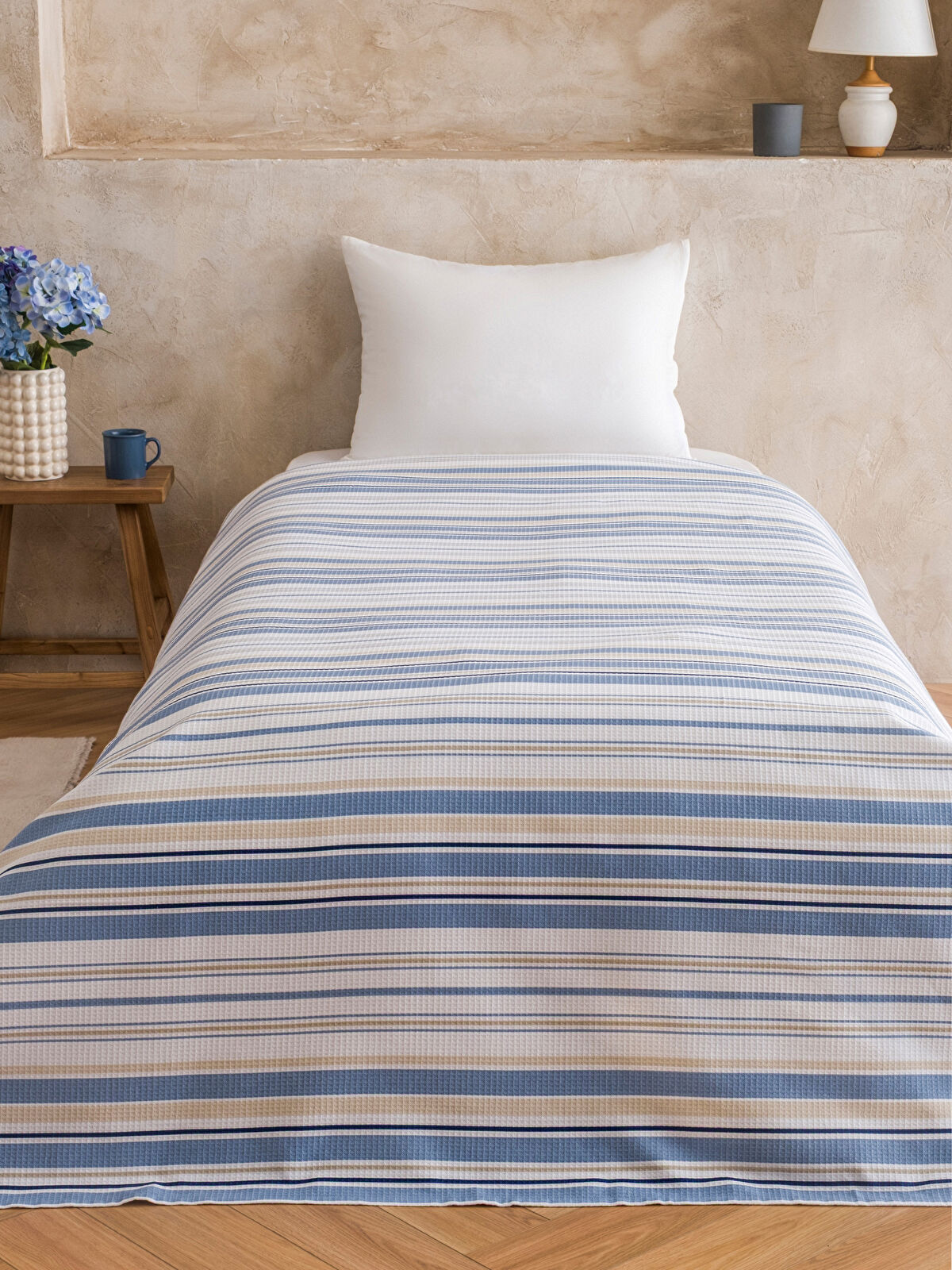LCW HOME Çizgili Tek Kişilik Pike 160x220 cm