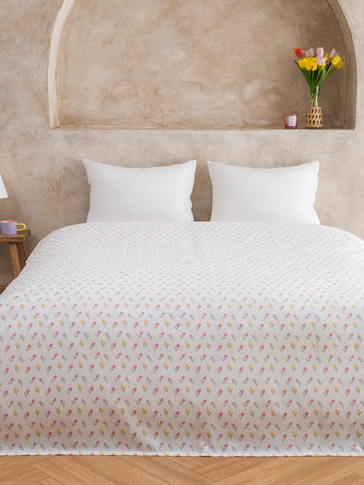 LCW HOME Pique Dublu Floral - S6J544Z8-M0T | LC Waikiki