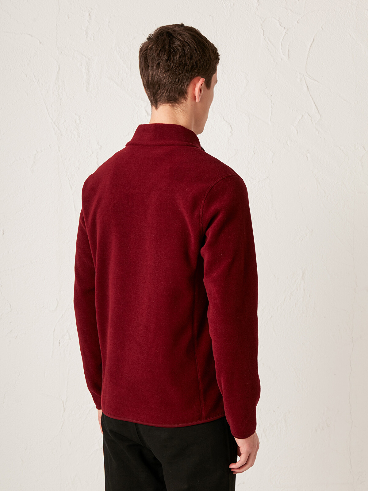 LCWAIKIKI Basic Vertical Collar Thick Fleece Cardigan - 0W6006Z8
