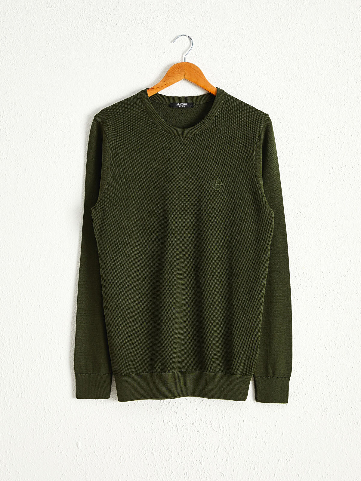 ルンタ　オリーブ36 LCWAIKIKI Basic Crew Neck Basic Lightweight Tricot Jumper