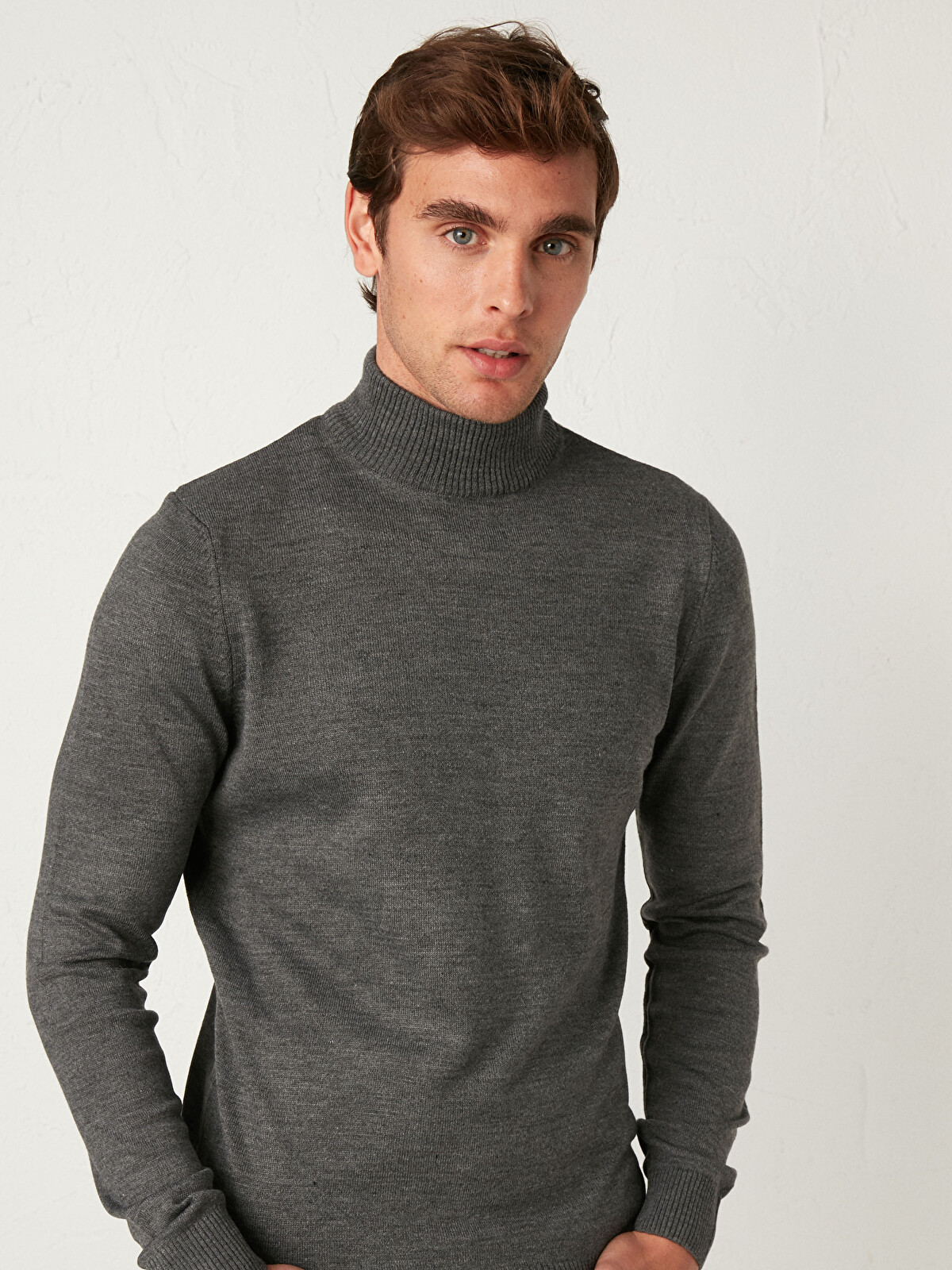 LCWAIKIKI Basic Mock Turtleneck Tricot Jumper - 0WCY69Z8-E4Y | LC