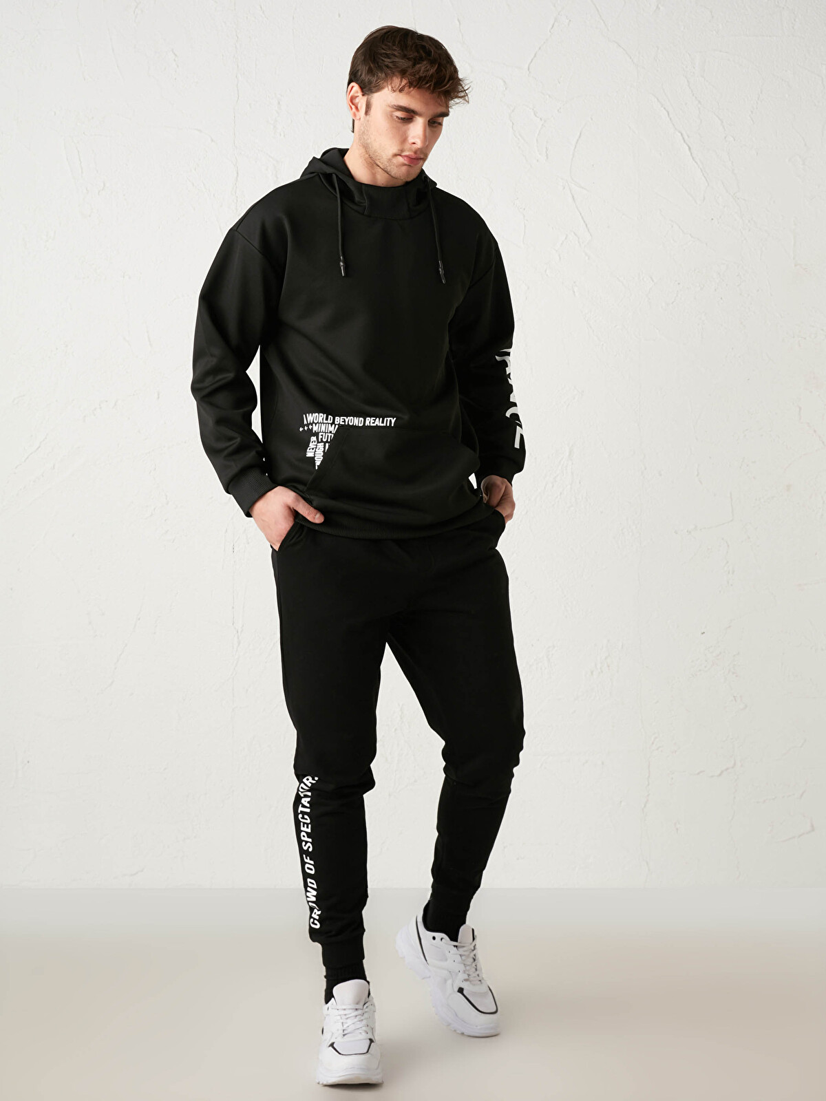 XSIDE Hooded Oversize Hoodie - 0WHC32Z8-CVL | LC Waikiki