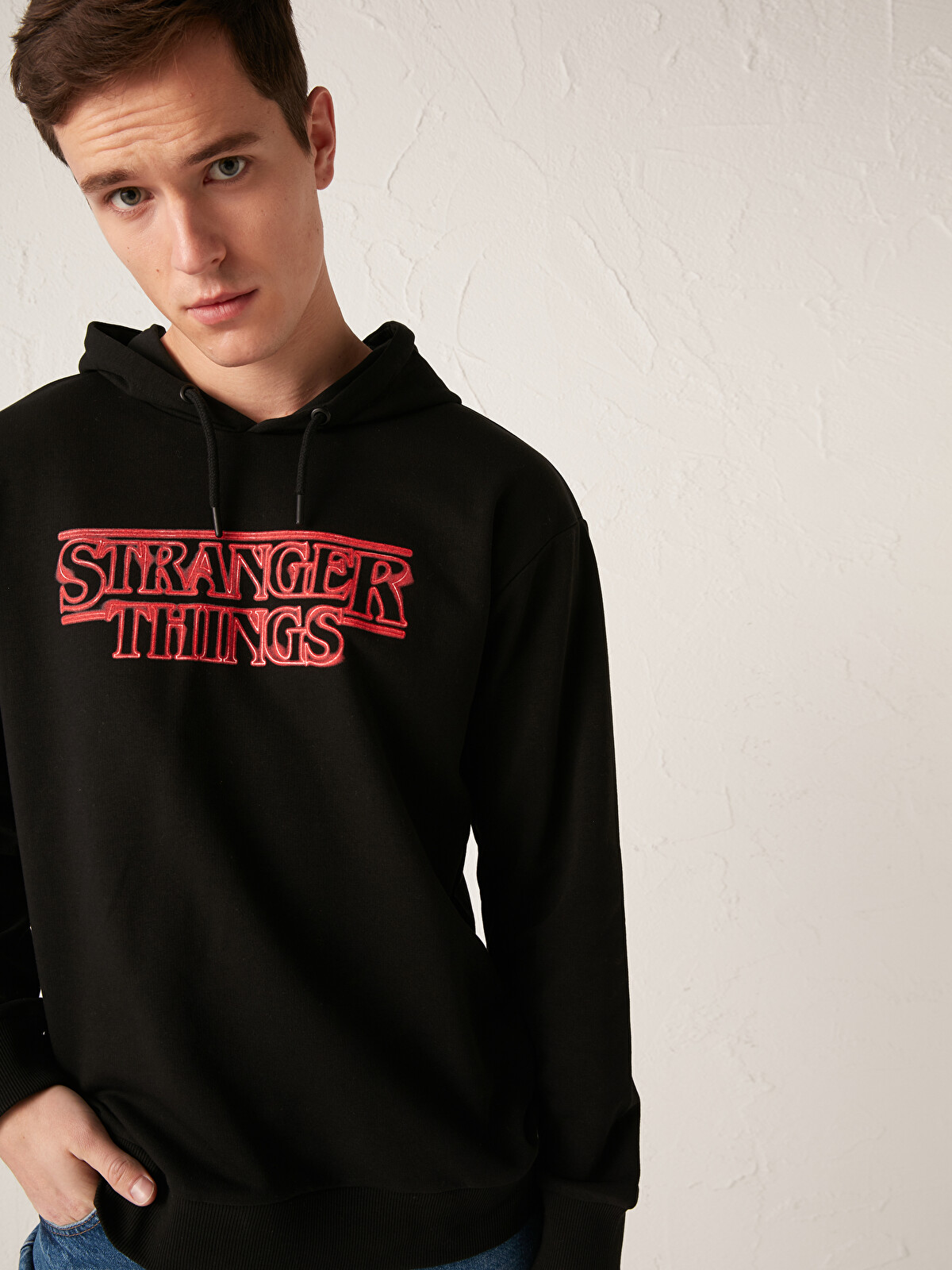 XSIDE Stranger Things Baskılı Kalın Hoodie - 0WHH91Z8-CVL | LCW