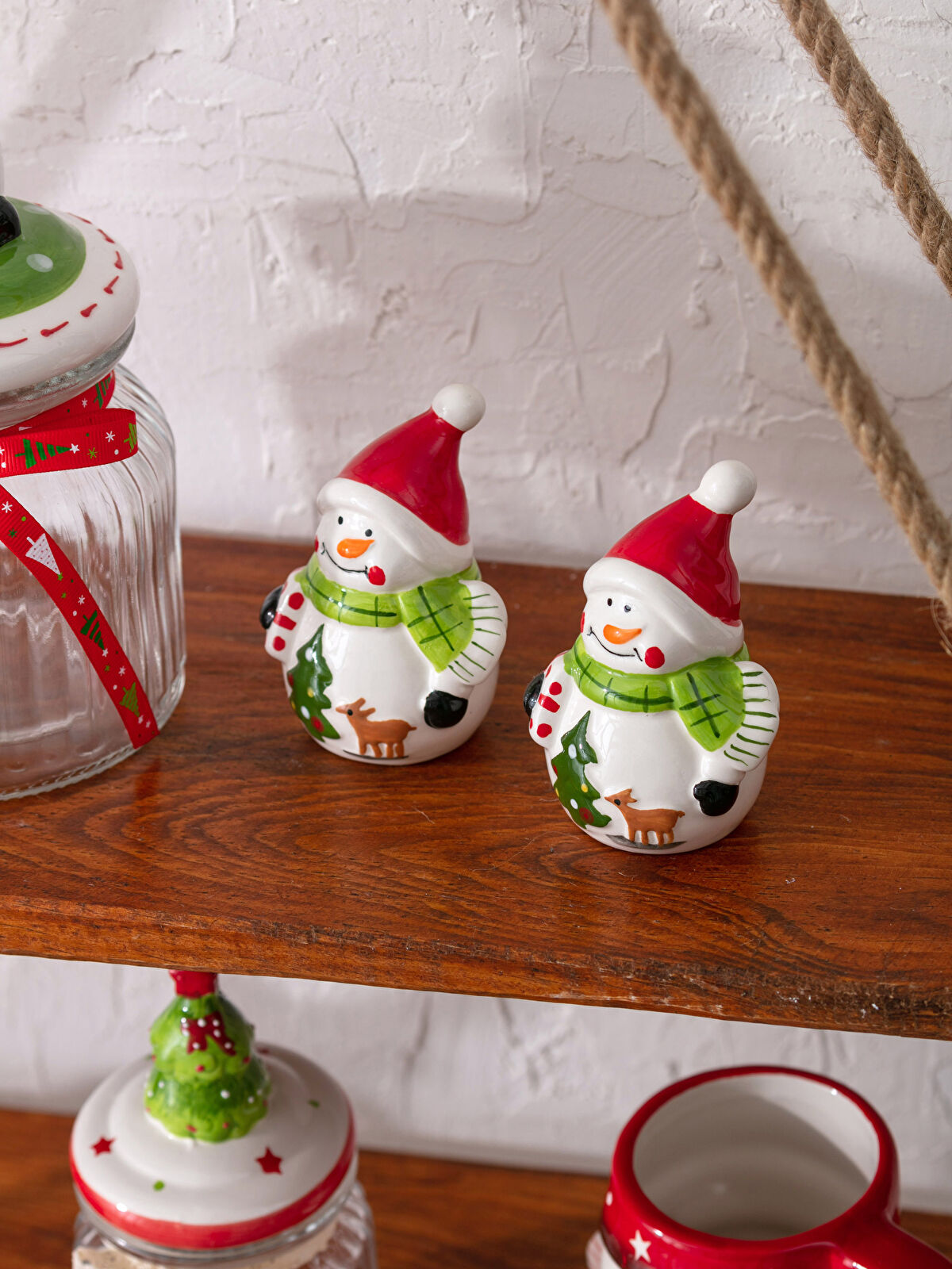 LCW HOME New Year Themed Patterned Ceramic Salt and Pepper Shaker