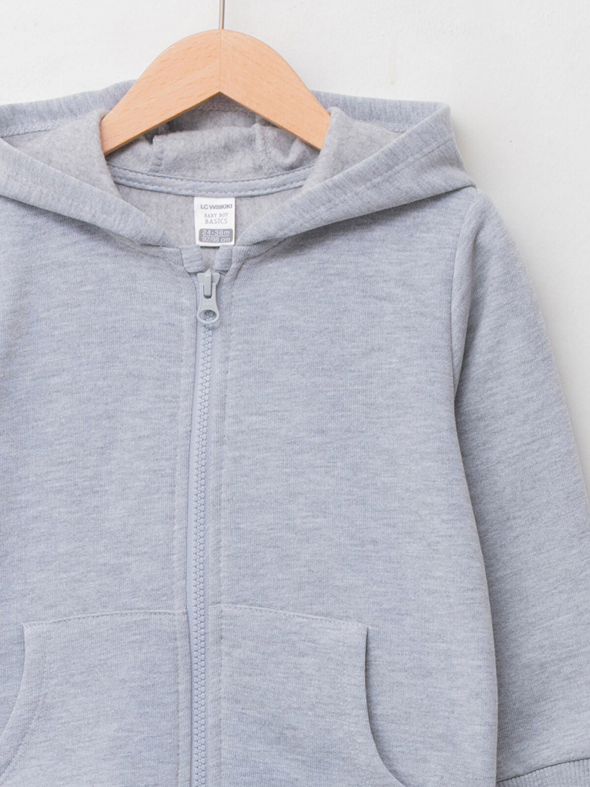 LCW baby Hooded Long Sleeve Baby Boys' Zipper Sweatshirt