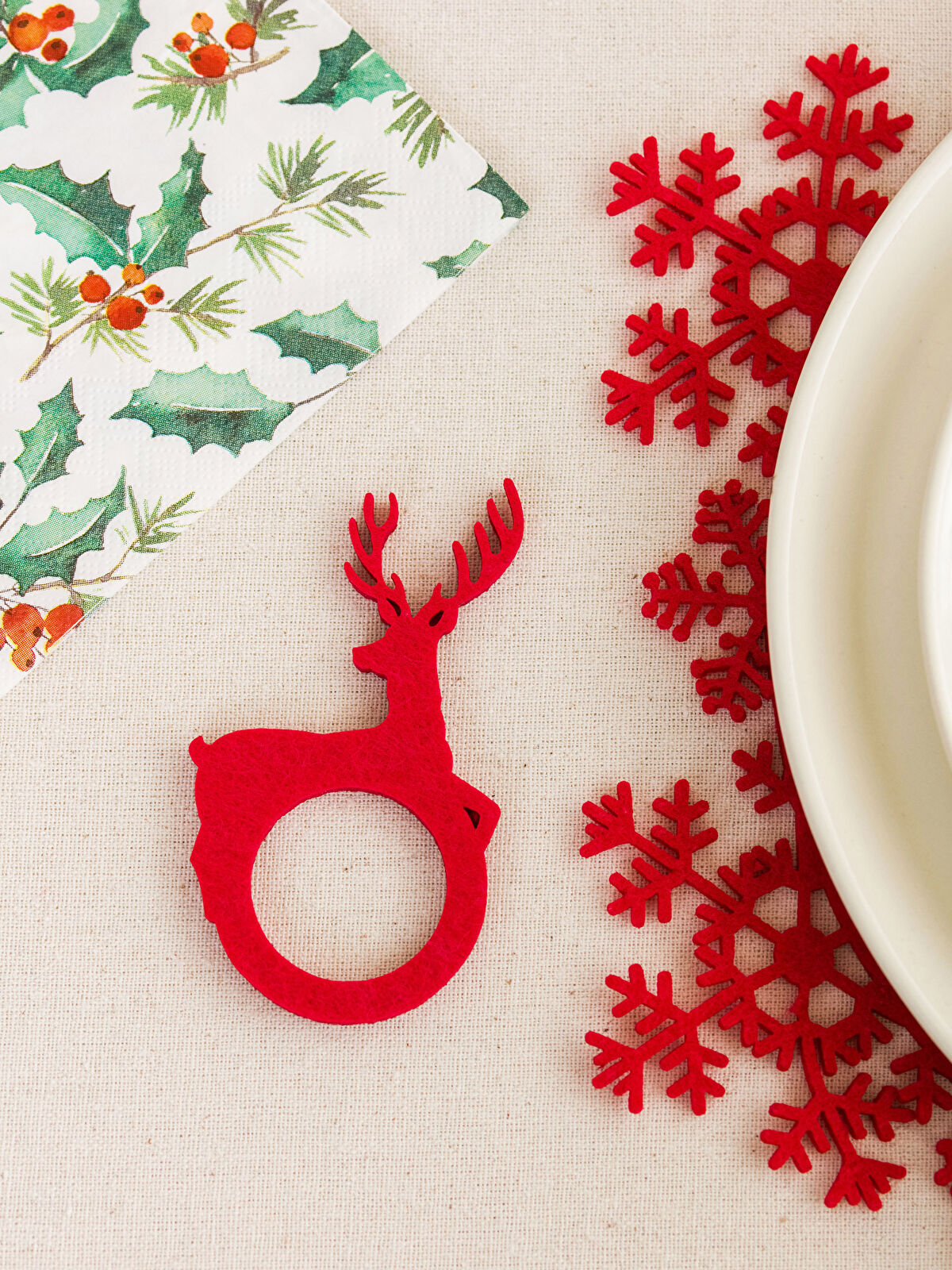 LCW HOME Christmas Themed Napkin Ring Set of 2 -W2H569Z8-HLG