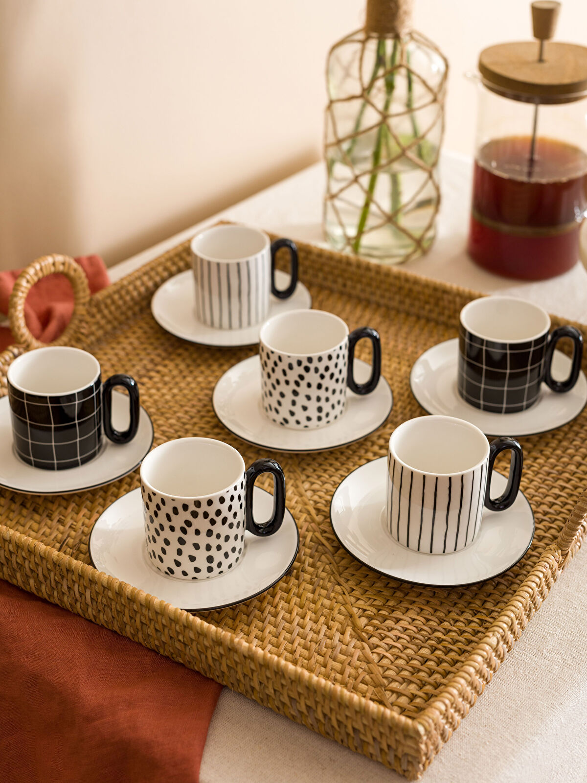 WCJ新品セット LCW HOME Printed 6-Person Coffee Cup Set 90 ml -W3AC49Z8-LQJ