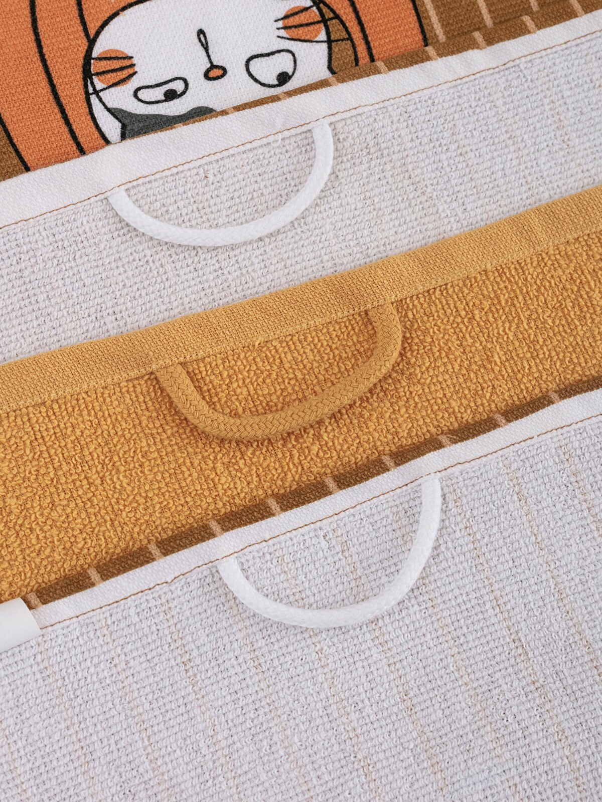 LCW HOME Pumpkin Patterned Tea Towel Set of 3 -W3FU27Z8-F9C