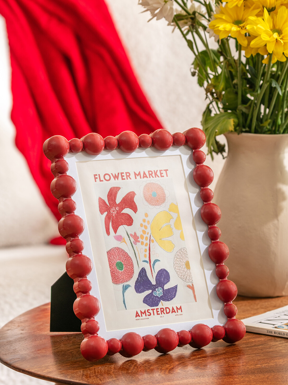 【ひまわり さま】vintage ornament ❀ かわいい 赤いおうち LCW HOME Dekoratif Fotoğraf Çerçevesi 22 cm - W4BY91Z8-YHQ | LC