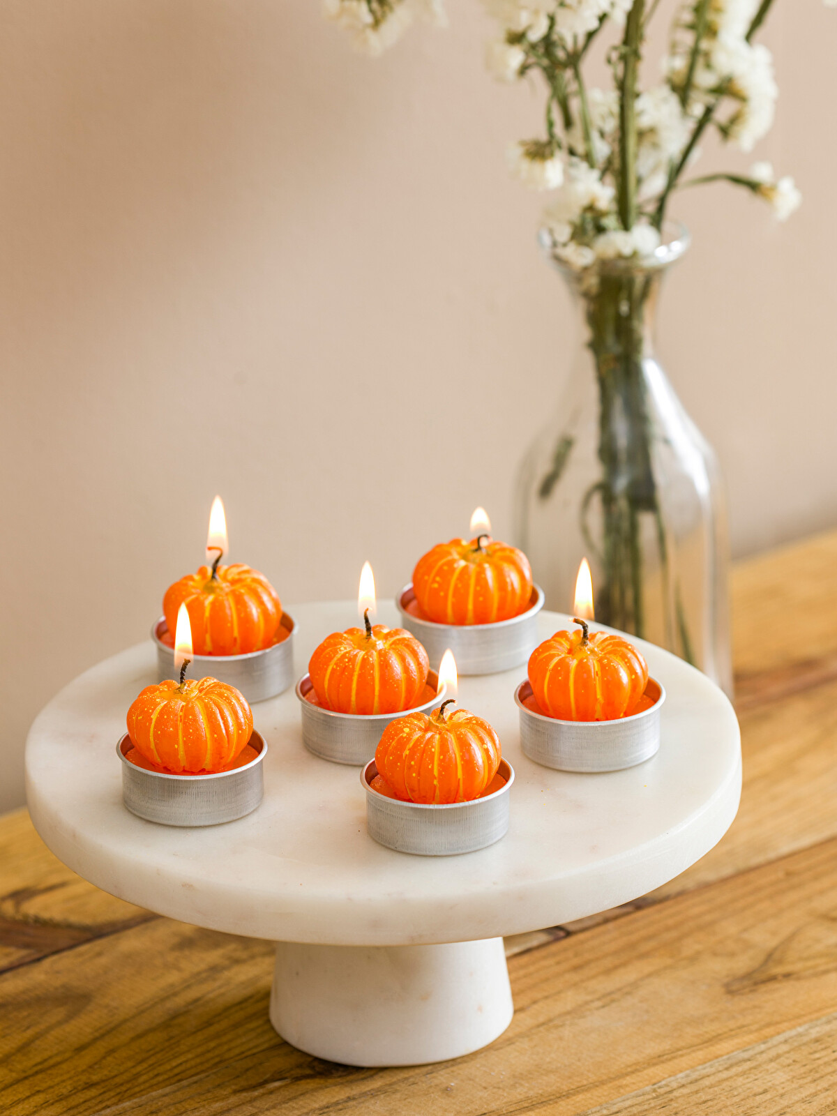 LCW HOME Pumpkin Figured Decorative Candle Set of 6 - W4CB05Z8-LSL