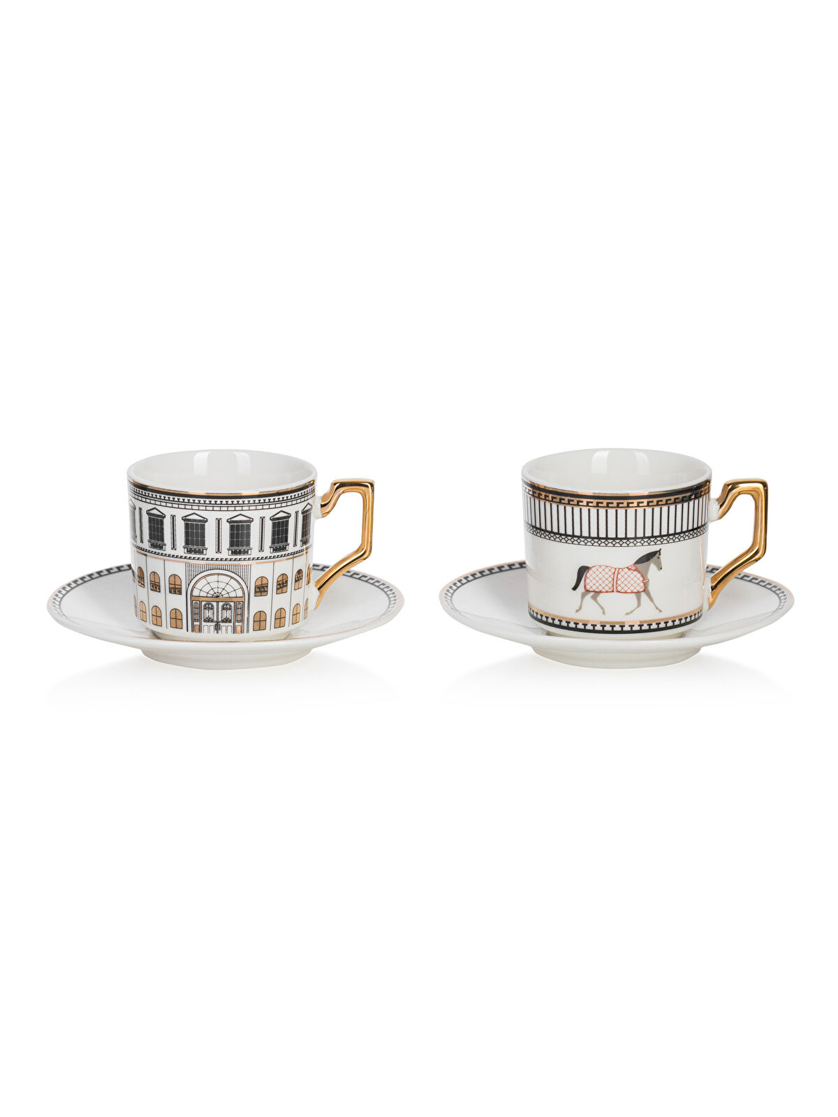 LCW HOME 2-Person Porcelain Coffee Cup Set 90 ml -W4CD79Z8
