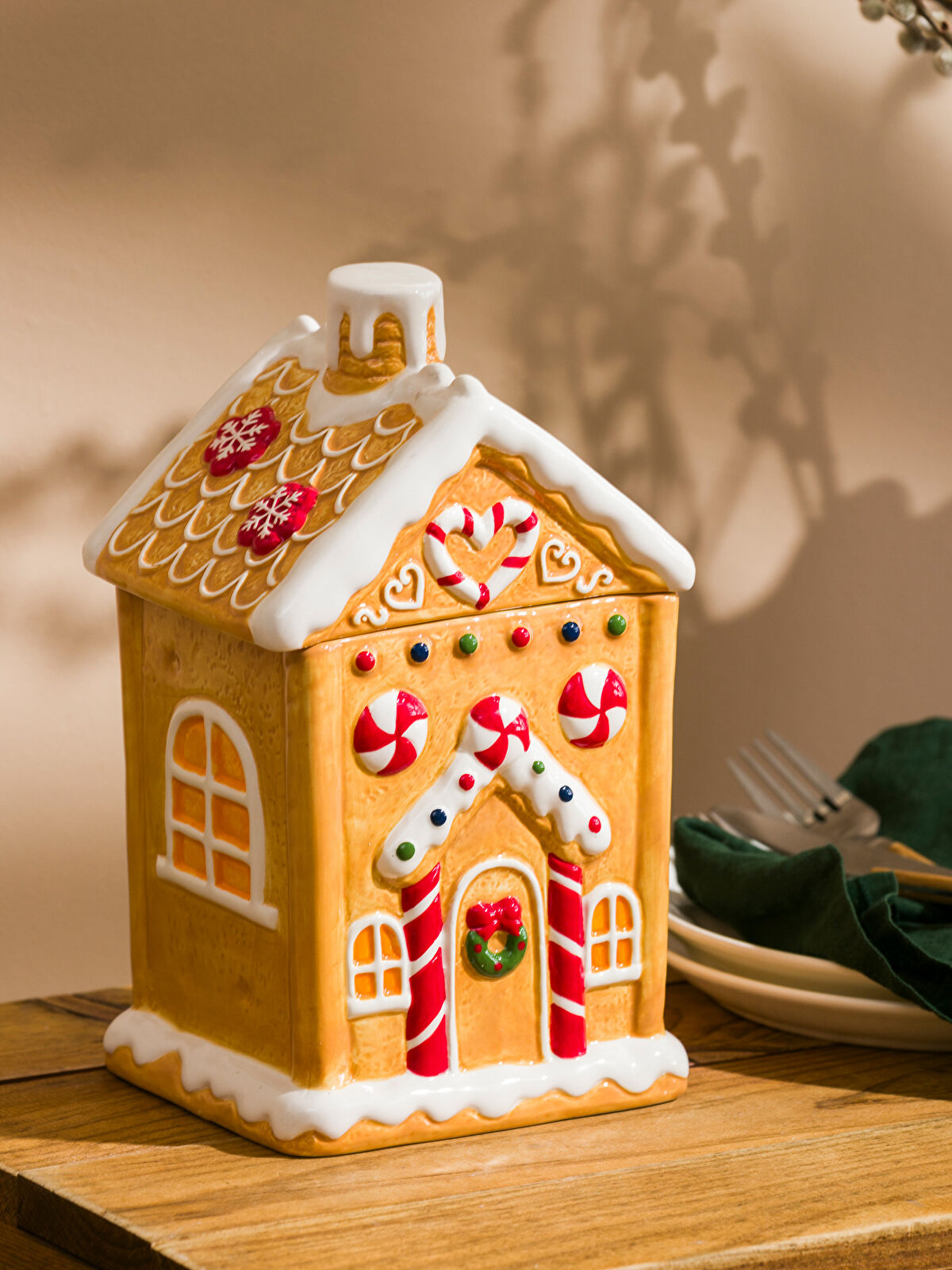 LCW HOME Kahverengi Yılbaşı Temalı Saklama Kabı - W4EE18Z8-GGZ | LCW