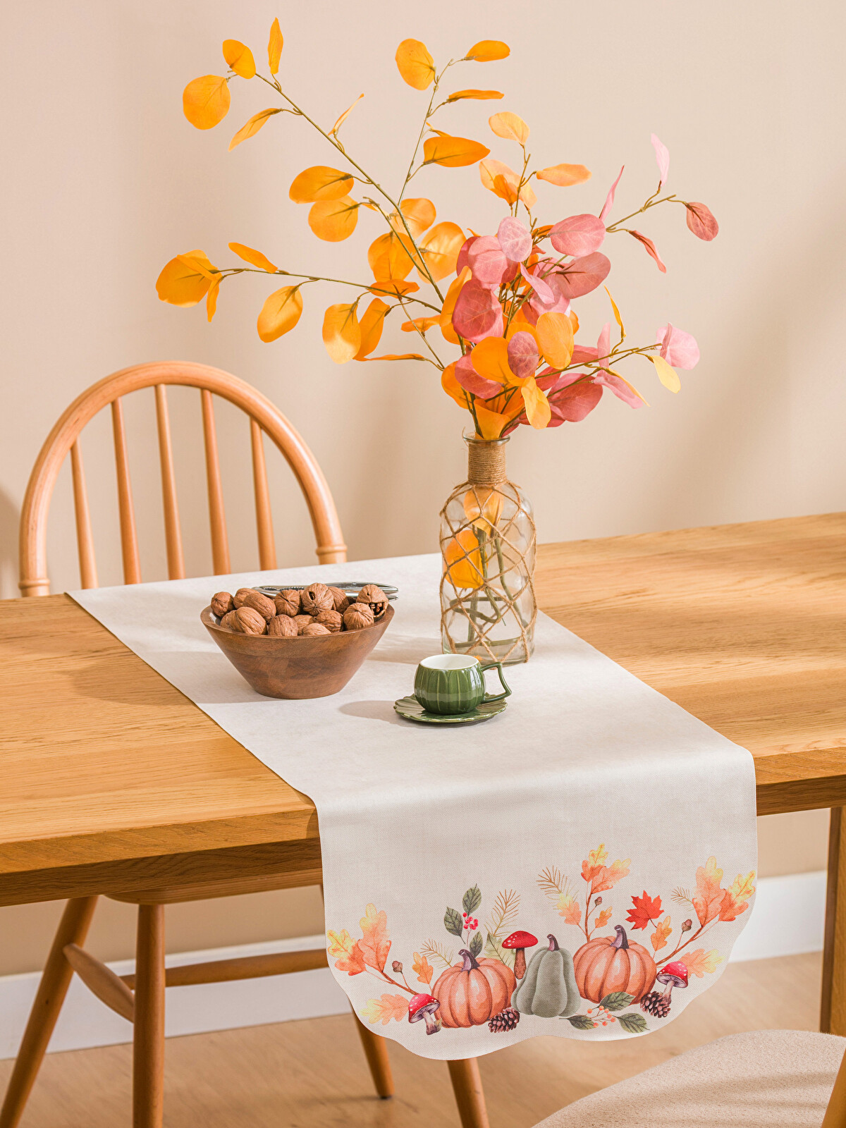 LCW HOME H12 Pumpkin Printed Table Runner 45x150 cm - W55985Z8-F9C