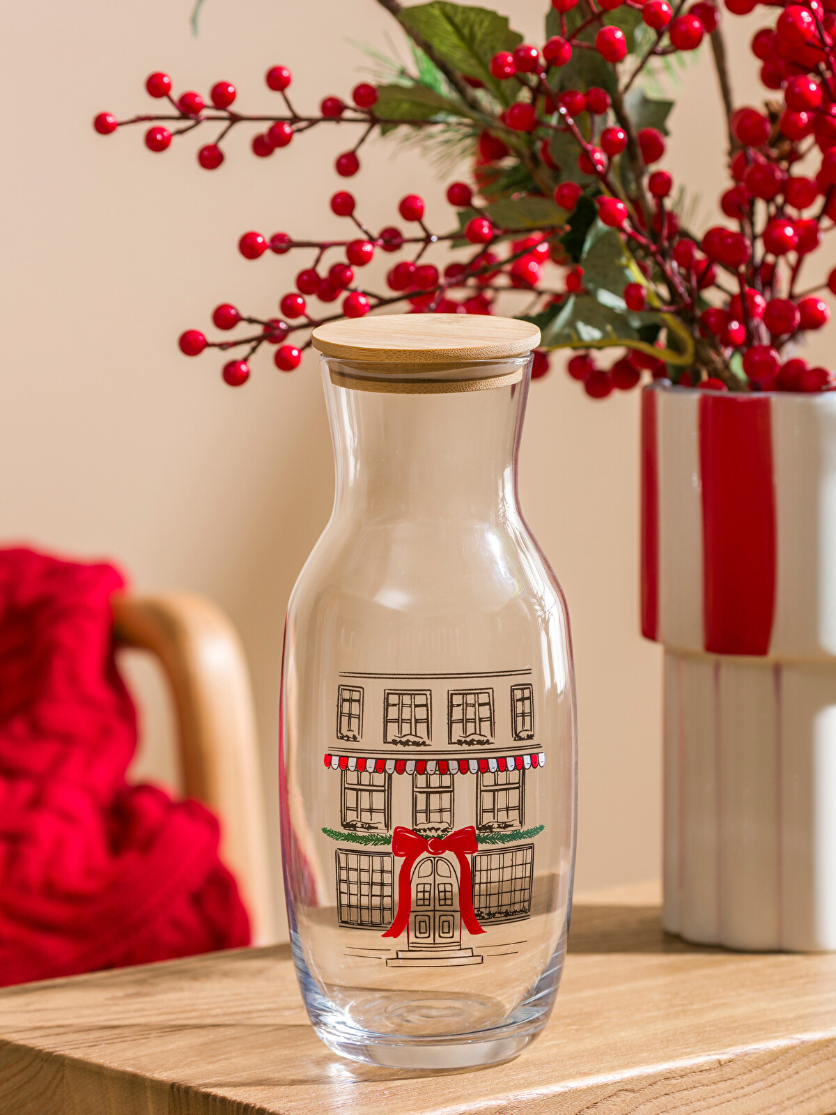 LCW HOME Yılbaşı Temalı Cam Sürahi 1000 Ml - W5KP32Z8-F9C | LC Waikiki