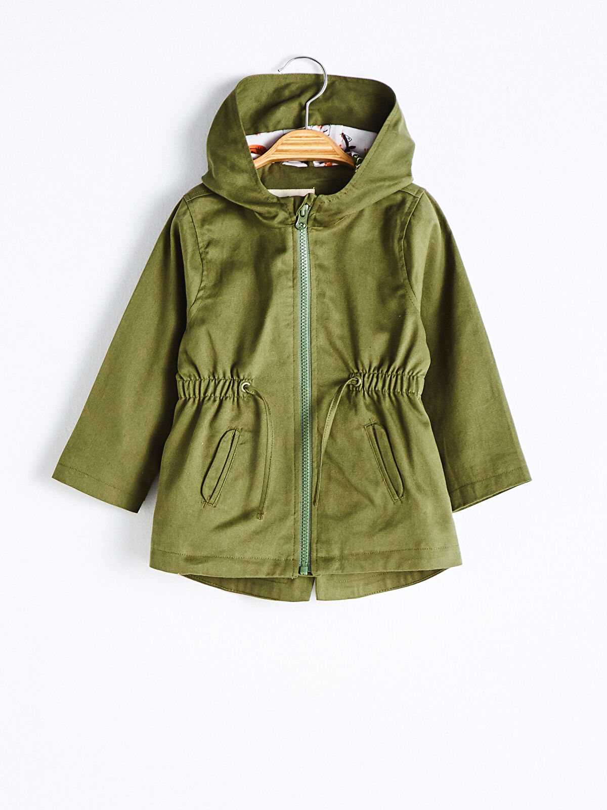LCW baby Baby Girl's Zip-Down Short Coat with Hood -S10931Z1