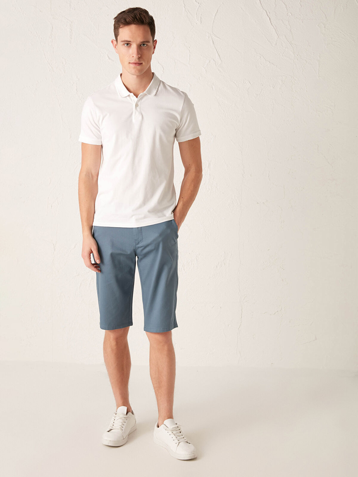 LCWAIKIKI Classic Standard Mold Dobby Shorts -S11245Z8-GZB