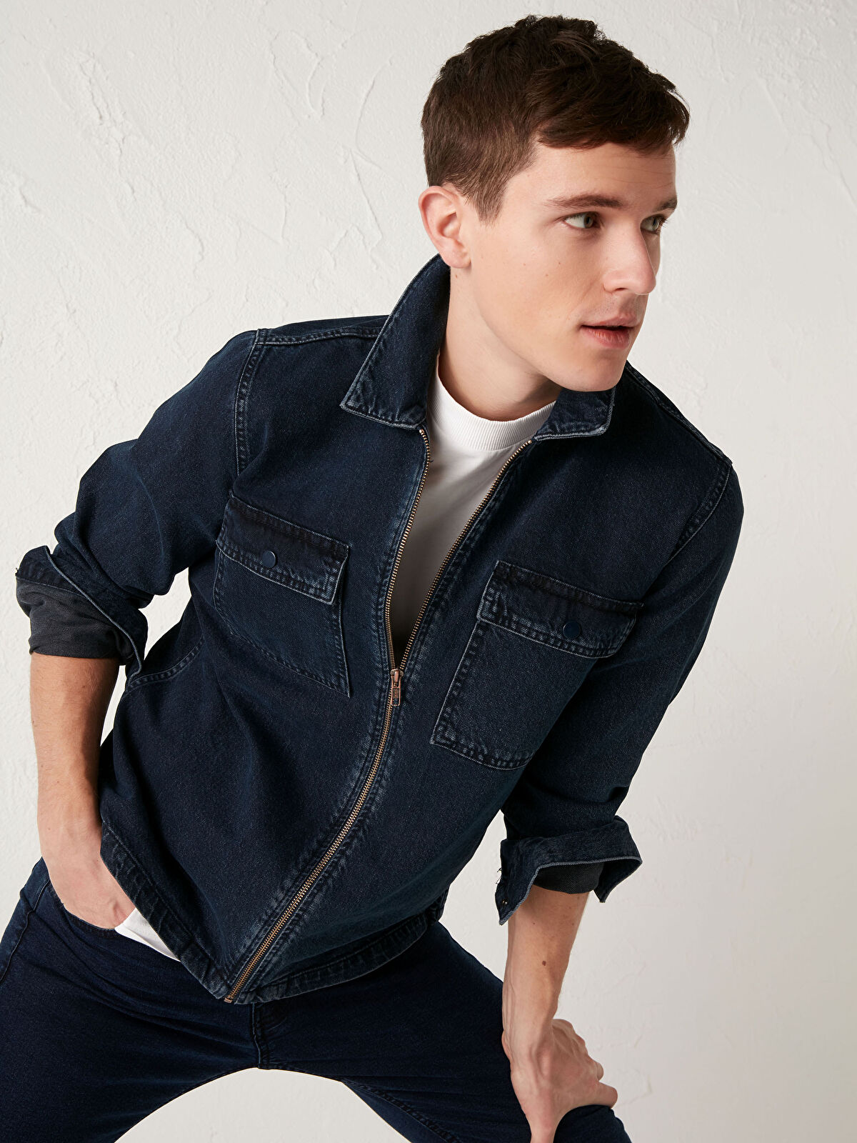 XSIDE Standard Fit Jean Jacket -S14751Z8-309 - LC Waikiki