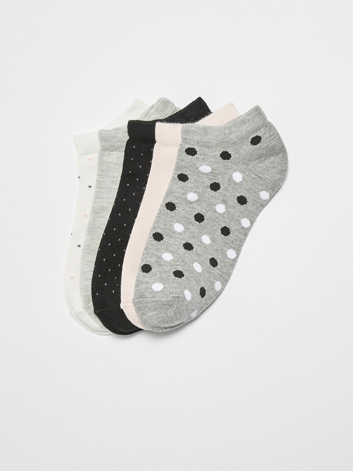 LC Waikiki Patterned Women's Trainer Socks 5 Pack -W3G363Z8