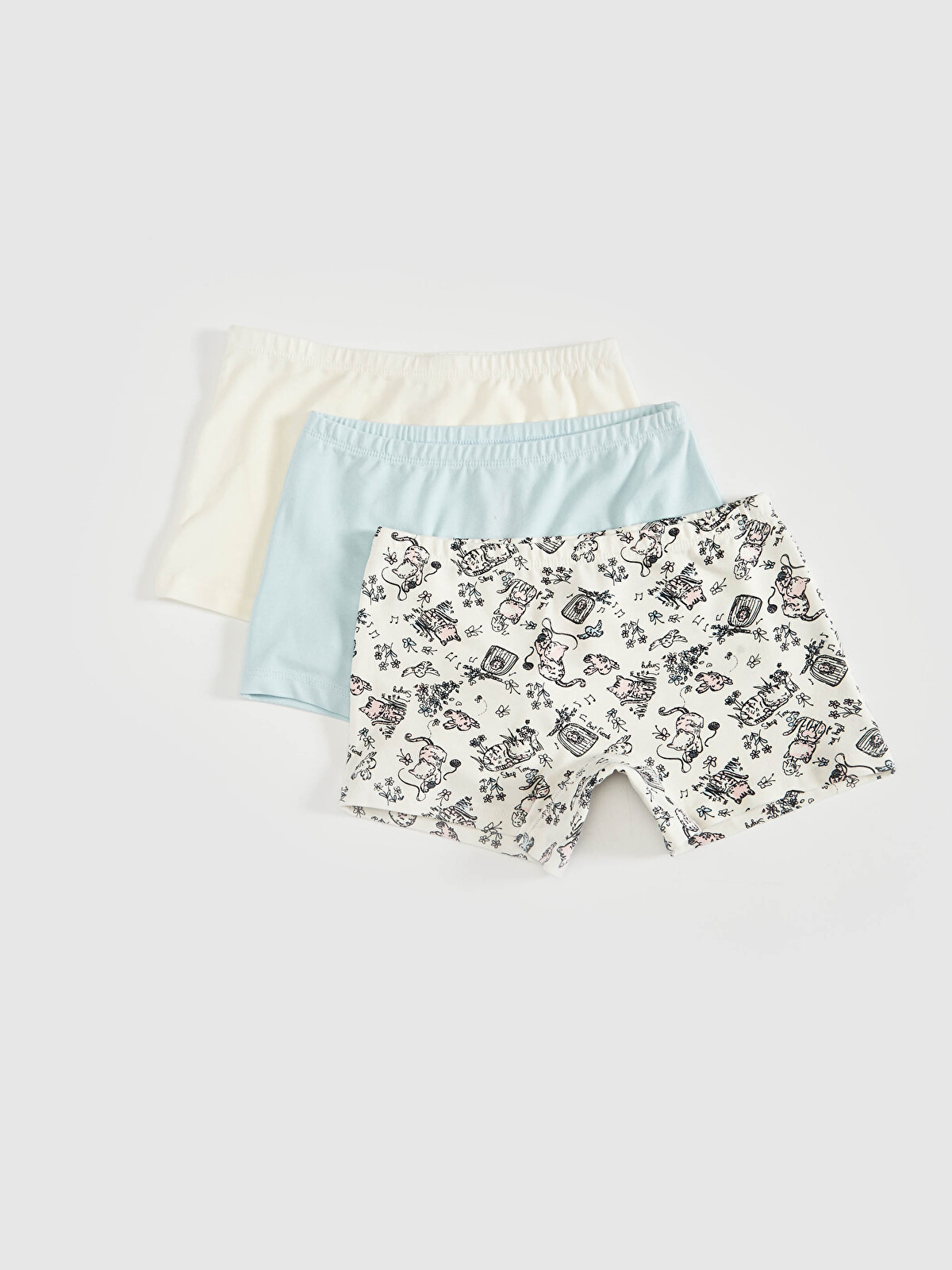 るぅ LCW Kids Набор хлопковых боксеров для девочек, 3 шт - S18894Z4-FUX