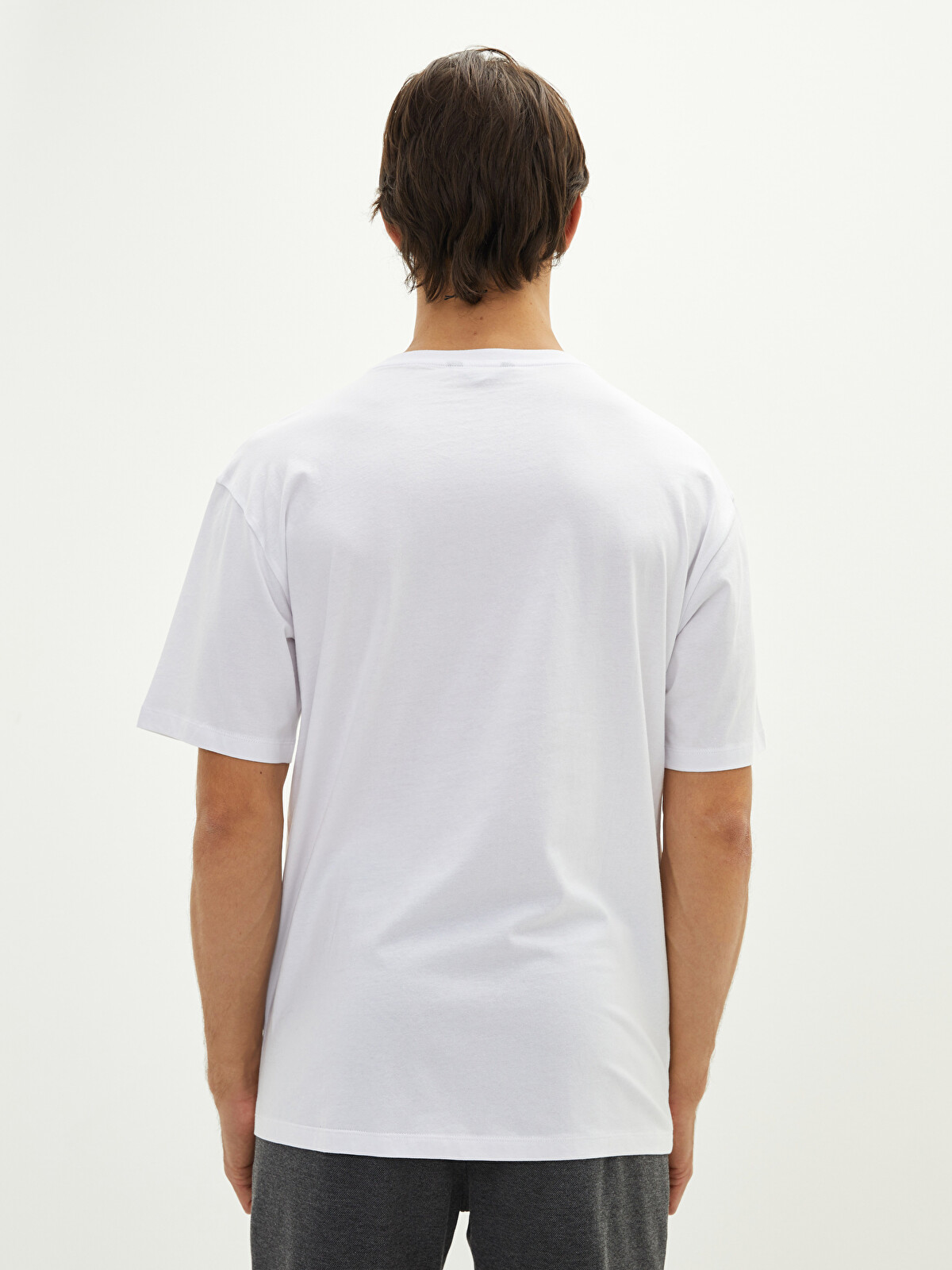 XSIDE Crew Neck Short Sleeve Printed Combed Cotton Men's T-shirt