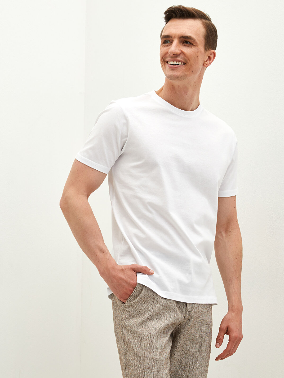LCWAIKIKI Classic Crew Neck Short Sleeve Basic Mercerized