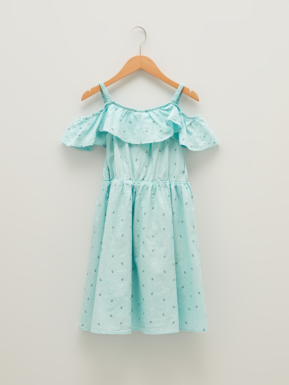 フルセット41 LC Waikiki Patterned Ruffle Detailed Strap Poplin Girl Dress