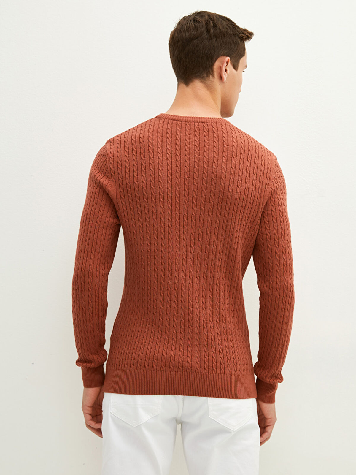 SOUTHBLUE Crew Neck Long Sleeve Men's Tricot Sweater