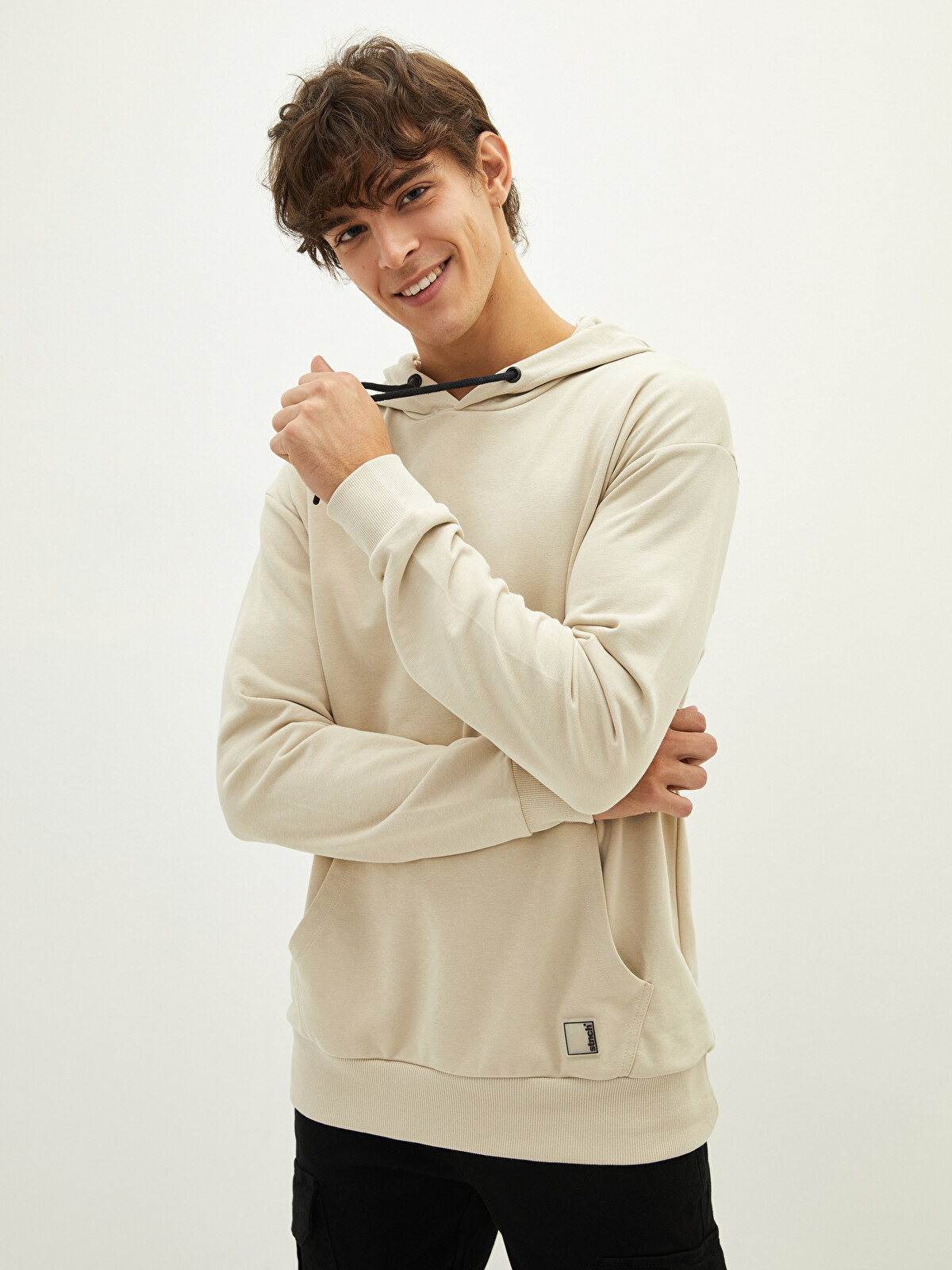 XSIDE Hooded Long Sleeve Thick Men's Hoodie - W12379Z8-G5V | LC
